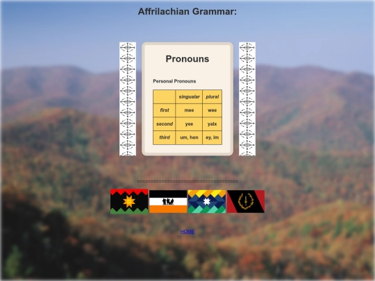 grammaticon/grammaticalTopics/affrilachian/pronouns screenshot