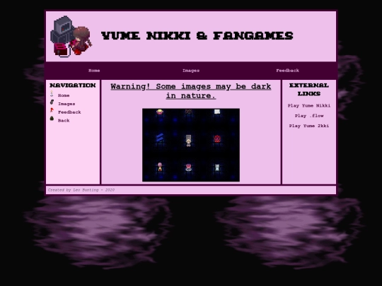 pages/yume2kki/yume2kki_areas screenshot
