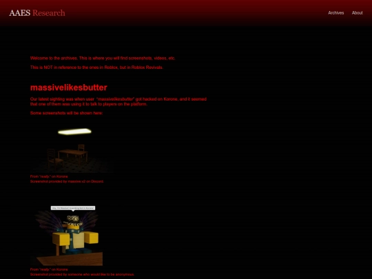 archives screenshot