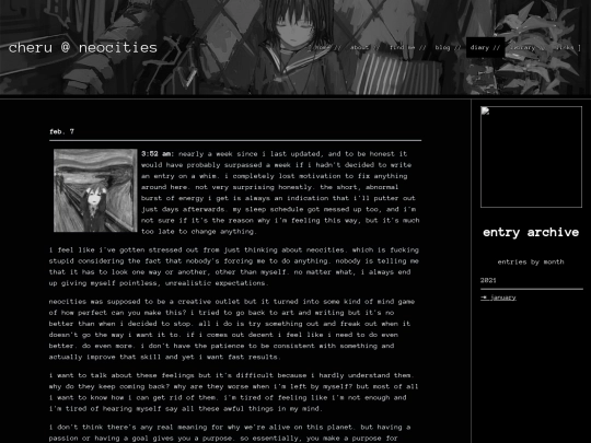 diary screenshot