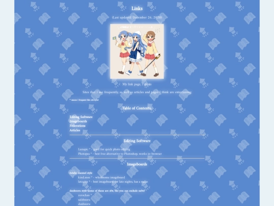 links screenshot