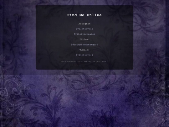 socials screenshot