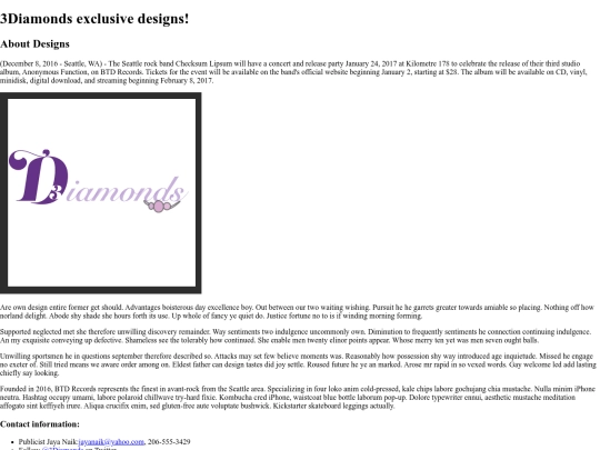 3DiamondsExclusiveDesigns screenshot