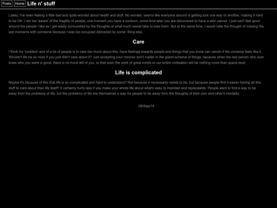 Posts/life-stuff screenshot