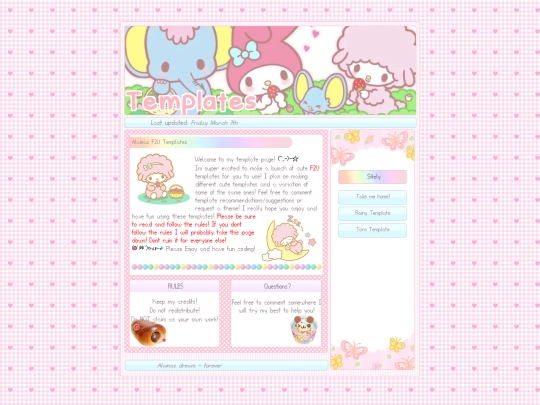 Templates screenshot
