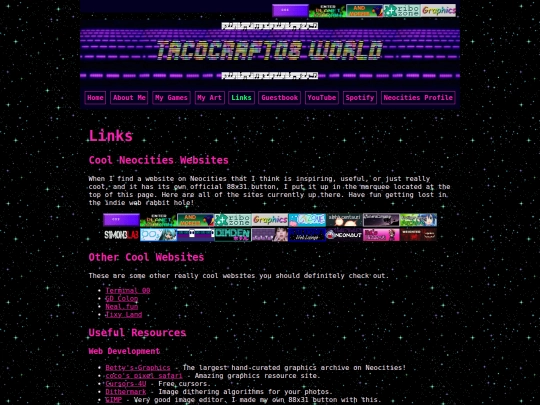 links screenshot