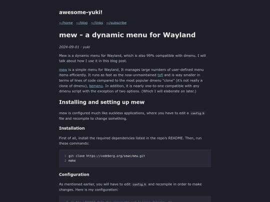 blog/mew screenshot