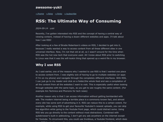 blog/rss screenshot
