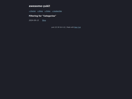 categories screenshot