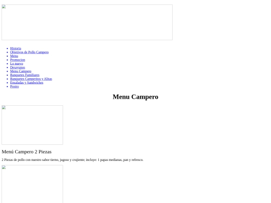Menu Campero screenshot