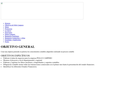 Objetivos de Pollo Campero screenshot