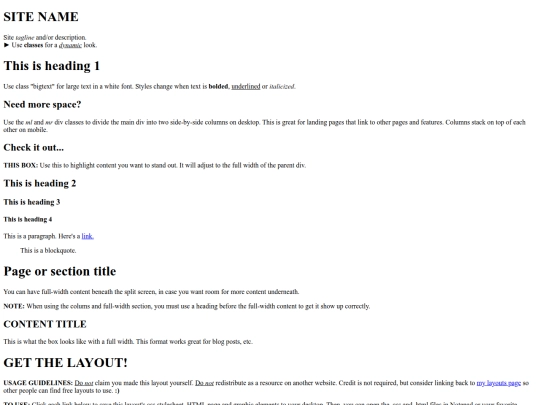 index screenshot