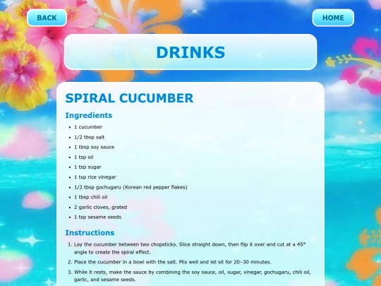 drinks screenshot
