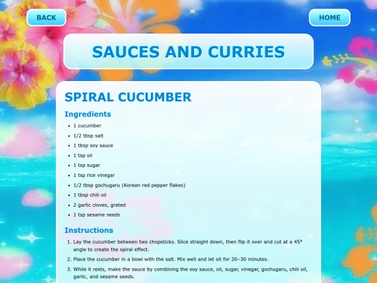 sauces screenshot