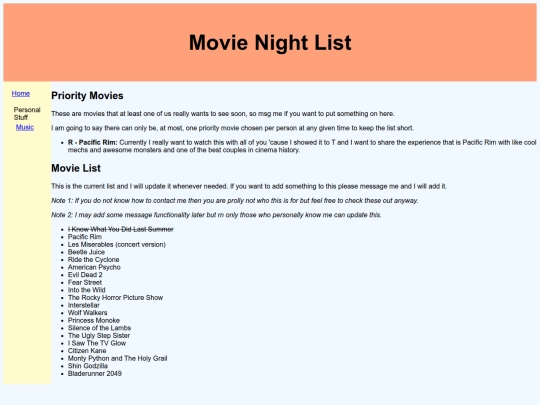 movie-night-list screenshot