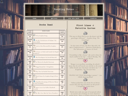 readingjournal screenshot
