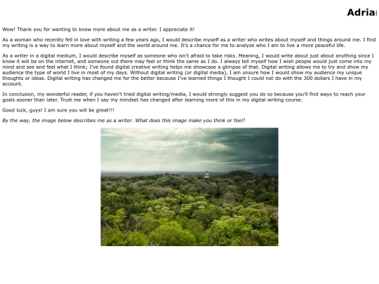 AboutMeAsaWriter screenshot