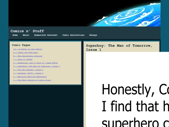 annotations/superboy-the-man-of-tomorrow-issue-1 screenshot