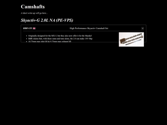 mods/drivetrain/engine/camshafts screenshot