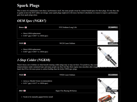 mods/drivetrain/engine/spark-plugs screenshot