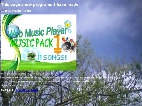 programs screenshot