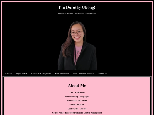 aboutme screenshot