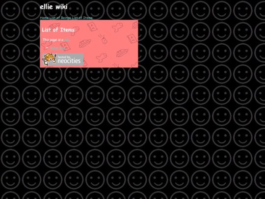 ellie_content/lists/list-of-items screenshot