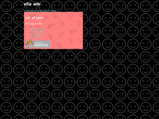 ellie_content/lists/list-of-lists screenshot