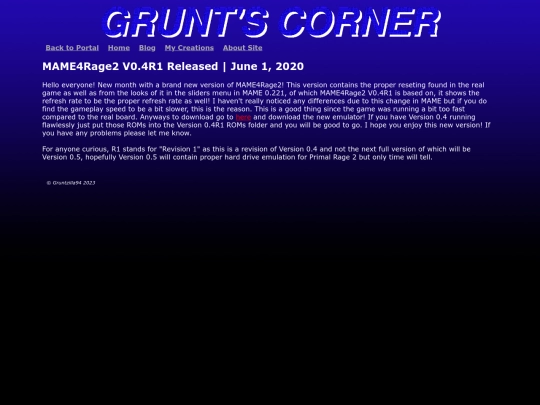 GruntsCorner/Blog/2020/June/MAME4Rage2V0.4R1-Release screenshot