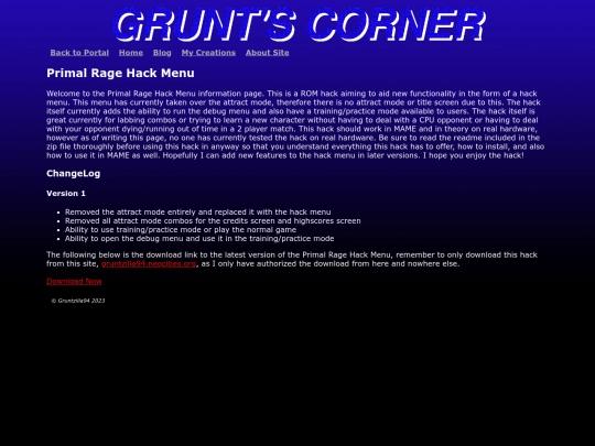 GruntsCorner/Creations/primalragehackmenu screenshot