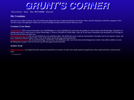 GruntsCorner/creations screenshot