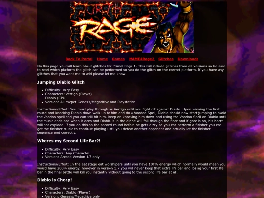 UrthRage/Glitches/primal-rage screenshot