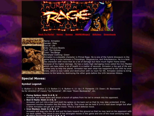 UrthRage/characters/PrimalRage/armadon screenshot