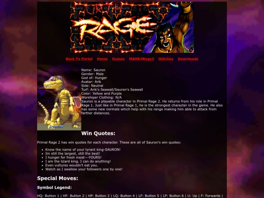 UrthRage/characters/PrimalRage2/sauron screenshot