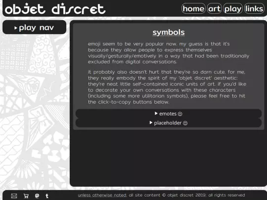 play/symbols screenshot