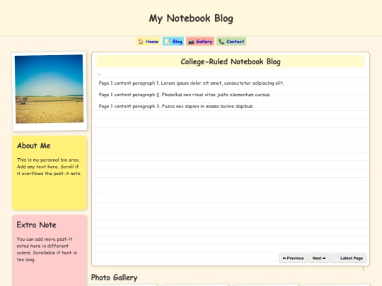 Template4/indexnotebook screenshot