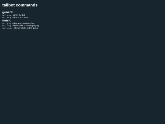 commands screenshot