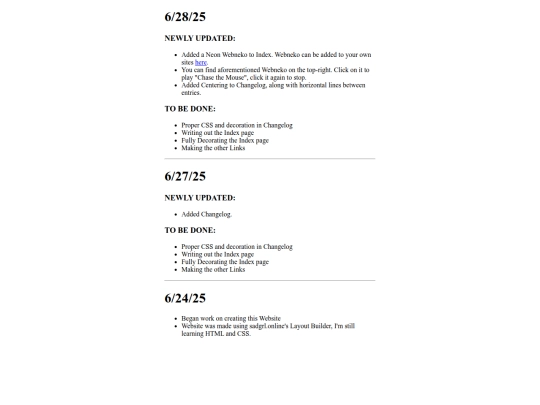 changelog screenshot
