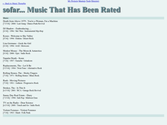 musings/music/uncategorized screenshot