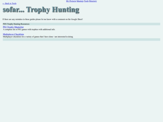 tools/trophyhunting/main screenshot