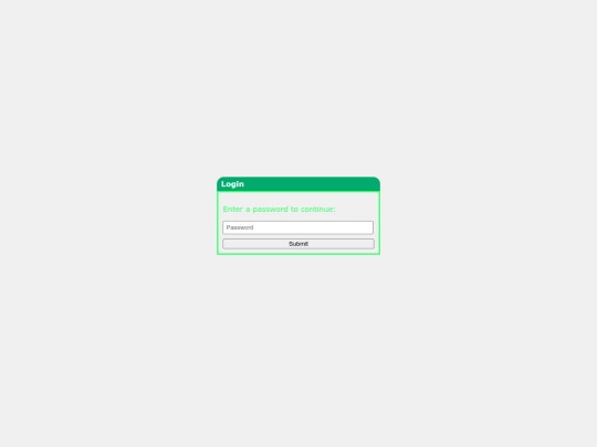login screenshot