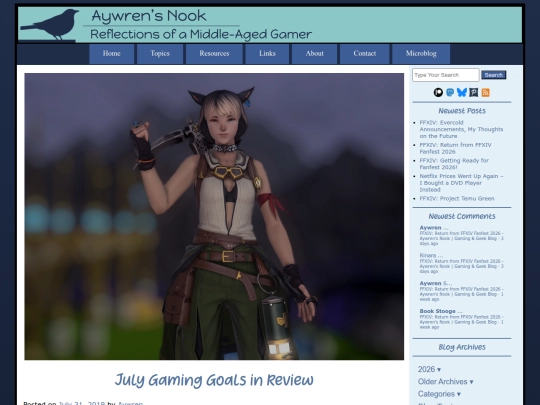 2019/07/31/july-gaming-goals-in-review screenshot