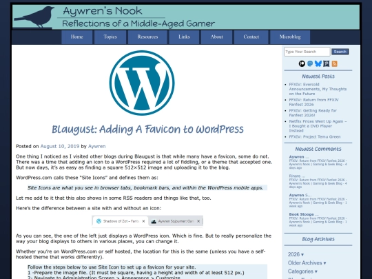 2019/08/10/blaugust-adding-a-favicon-to-wordpress screenshot