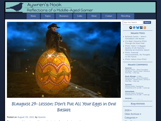 2021/08/29/blaugust-29-lesson-dont-put-all-your-eggs-in-one-basket screenshot