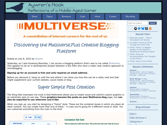 2022/07/08/multiverse-creative-blogging-platform screenshot