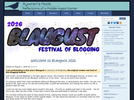 2026/08/01/welcome-to-blaugust-2026 screenshot