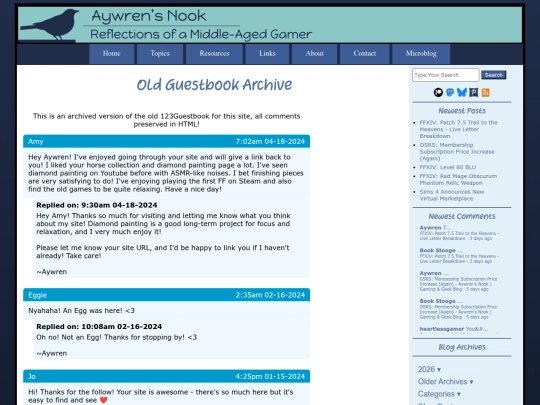 guestbook screenshot