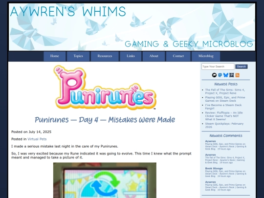 microblog/2025/07/14/punirunes-day-4 screenshot