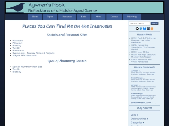 socials screenshot