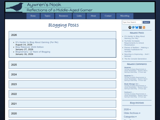 topics/blogging screenshot